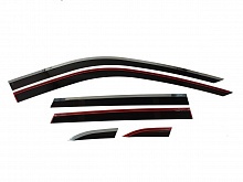 Дефлекторы окон с хром накладками 2D 6 шт для Changan UNI-T I Рестайлинг