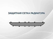 Защитная сетка радиатора верх под прямоугольный логотип 5 частей для Fiat Ducato III Рестайлинг