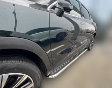 Пороги с накладным листом d53 мм для Jetour Dashing