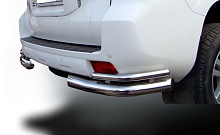 Защита заднего бампера угловая двойная d76/42 мм для Toyota Land Cruiser Prado 150 Series