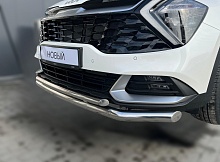 Защита переднего бампера двойная d60/42 мм для Kia Sportage V