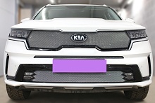 Комплект сеток chrome верх, низ с ПТФ, центр для Kia Sorento IV