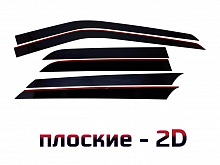 Дефлекторы окон 2D 6 шт. для Ford Explorer V Рестайлинг