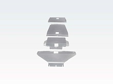 Защита радиатора, Картер, КПП и рк (4 части) Алюминий 3мм для Kia Mohave I