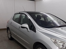 Дефлекторы окон 2D с хром накладками 4 шт. под наклоном для Peugeot 308 I