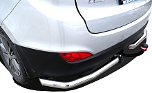 Защита заднего бампера угловая длинная d60 мм для Hyundai ix35 I