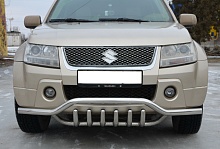 Защита переднего бампера волна+зубья d53/42 мм для Suzuki Grand Vitara III Рестайлинг