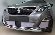 Комплект сеток chrome боковые, низ и центр 5 частей для Peugeot 3008 II