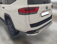 Защита заднего бампера двойная d76/60 мм для Toyota Land Cruiser 300 Series