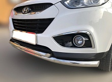 Защита переднего бампера двойная радиус d60/42 мм для Hyundai ix35 I