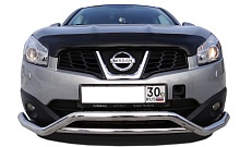 Защита переднего бампера скоба d60/42 мм для Nissan Qashqai+2 I