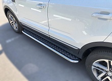 Пороги с накладным листом d53 мм для Changan CS55 I
