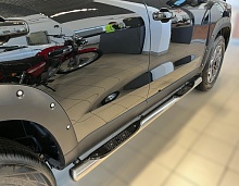 Пороги труба с проступью d76 мм для Haval Dargo