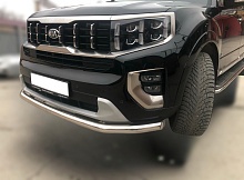 Защита переднего бампера d60 мм для Kia Mohave I Рестайлинг 2