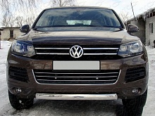 Защита передняя нижняя (овальная) 75х42 мм для Volkswagen Touareg II