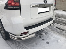 Защита заднего бампера угловая двойная d76/42 мм для Toyota Land Cruiser Prado 150 Series Рестайлинг 2