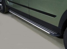 Пороги алюминиевые "Slim Line Silver" 1720 мм для Jaecoo J7