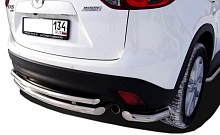 Защита заднего бампера двойная d60/42 мм для Mazda CX-5 I
