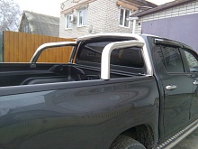Защитные дуги d76 мм для Toyota Hilux VIII Рестайлинг