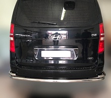 Защита заднего бампера угловая большая двойная d60/42 мм для Hyundai Grand Starex I