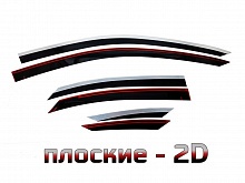 Дефлекторы окон 2D с хром накладками 6 шт. для Citroen DS7 I Рестайлинг
