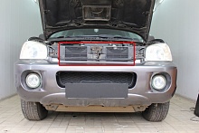 Защитная сетка радиатора верх 2 части для Hyundai Santa Fe I