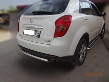 Защита заднего бампера d60 мм для SsangYong Actyon II