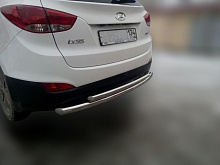 Защита заднего бампера двойная d60/42 мм для Hyundai ix35 I
