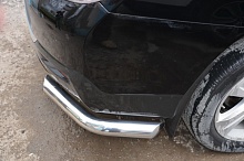 Защита заднего бампера угловая d76 мм для Toyota Highlander II (U40) Рестайлинг