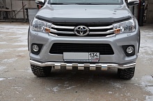 Защита переднего бампера волна G d60 мм для Toyota Hilux VIII
