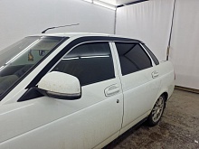 Дефлекторы окон 2D с хром накладками 6 шт. для LADA (ВАЗ) Priora I Рестайлинг