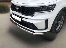 Защита переднего бампера d60 мм для Kia Sorento IV