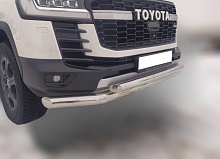 Защита переднего бампера двойная d76/60 мм для Toyota Land Cruiser 300 Series
