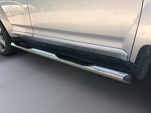 Пороги труба с проступью d76 мм для Mitsubishi Outlander II