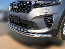 Защита переднего бампера двойная d60/42 мм для Kia Sorento III Prime Рестайлинг
