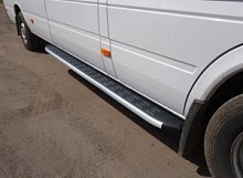 Порог алюминиевый с пластиковой накладкой 2220 мм для Mercedes-Benz Sprinter Classic I (W909) Рестайлинг