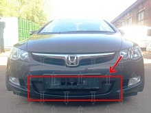 Защитная сетка радиатора для Honda Civic VIII