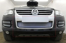 Защитная сетка радиатора боковые 4 части для Volkswagen Touareg I Рестайлинг