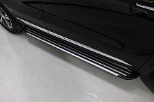 Пороги алюминиевые "Slim Line Silver" 1720 мм для Changan CS75 I Рестайлинг