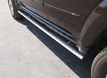 Пороги овальные с проступью 75х42 мм для Haval H5 I