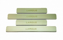 Накладки на пороги из нержавеющей стали 4шт. для LADA (ВАЗ) Largus I