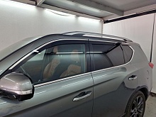 Дефлекторы окон с хром накладками 2D 6 шт для SsangYong Rexton IV Рестайлинг