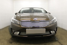 Комплект сеток chrome боковые, верх и низ для Kia Cerato III Рестайлинг (Classic)