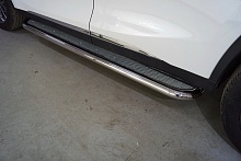 Пороги с площадкой (нерж. лист) 60,3 мм для EXEED TXL I Рестайлинг 1