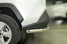 Защита заднего бампера угловая большая d60 мм для Toyota RAV4 V (XA50)