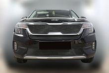 Комплект сеток black верх с ДХО, низ, центр для Kia Seltos I