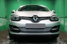 Комплект сеток chrome верх 2 части и низ 2 части для Renault Megane III Рестайлинг 2