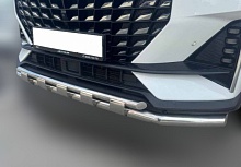 Защита переднего бампера двойная с перемычками d60/42 мм для Jetour X70 PLUS I Рестайлинг