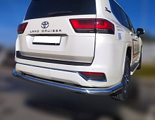 Защита заднего бампера угловая большая d76 мм для Toyota Land Cruiser 300 Series