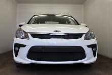 Комплект сеток black верх (заглушка без сот) и низ для Kia Rio IV